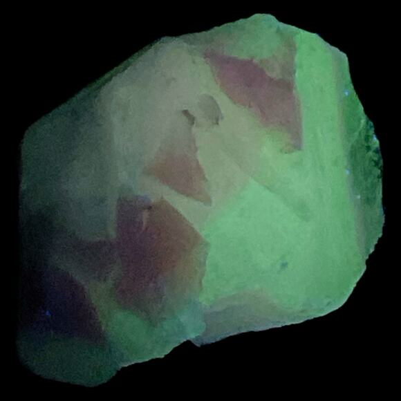 Pink Clear Opalescent Art Glass Cullet Glowing Manganese Slag Glass #5GL63 - Picture 1 of 8